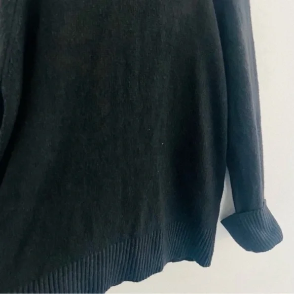 And Now This Black Soft Knit Mock Neck Cuffed Sleeve Sweater 0X - Picture 4 of 7
